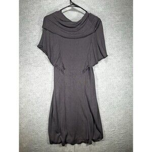 Max Studio Dress Gray Cowl Neck Batwing Sleeve Lightweight Knit Size Medium